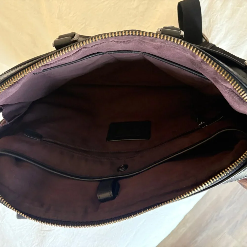 Coach Metropolitan Slim Briefcase – Black Leather – Excellent Condition